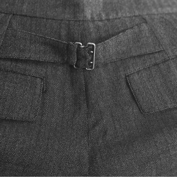 Bird by Juicy Couture 98% Wool Cuff Shorts “Newsies” Workwear & Adjustable Back - Picture 7 of 8